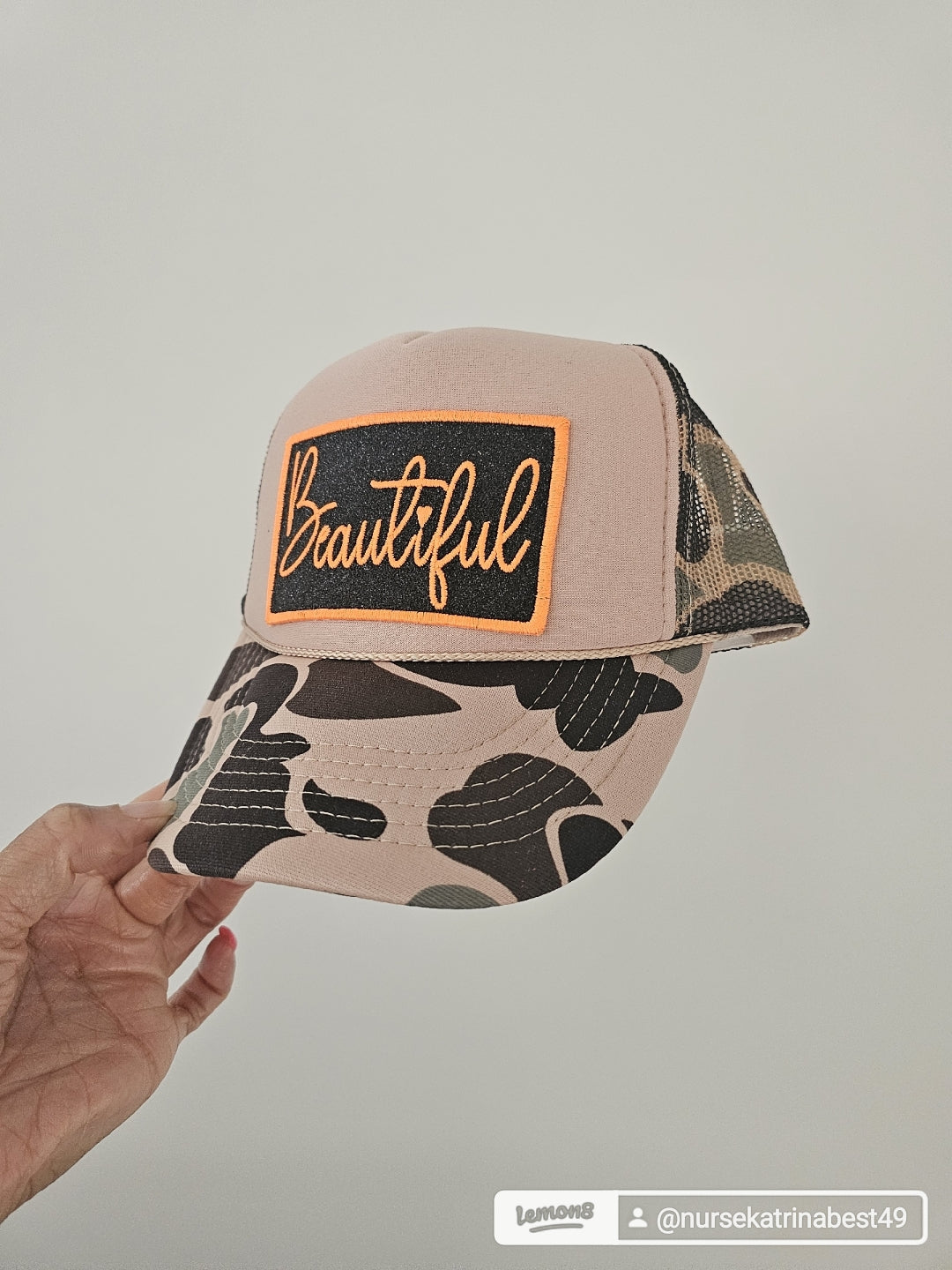 Camo trucker hat