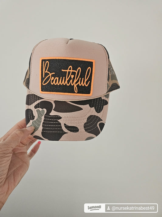 Camo trucker hat