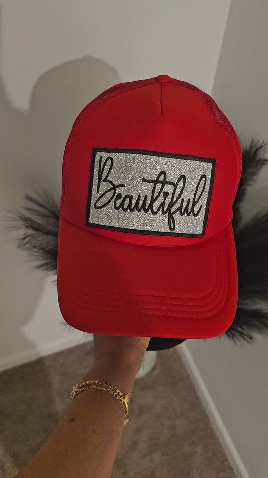 "Beautiful " red trucker hat